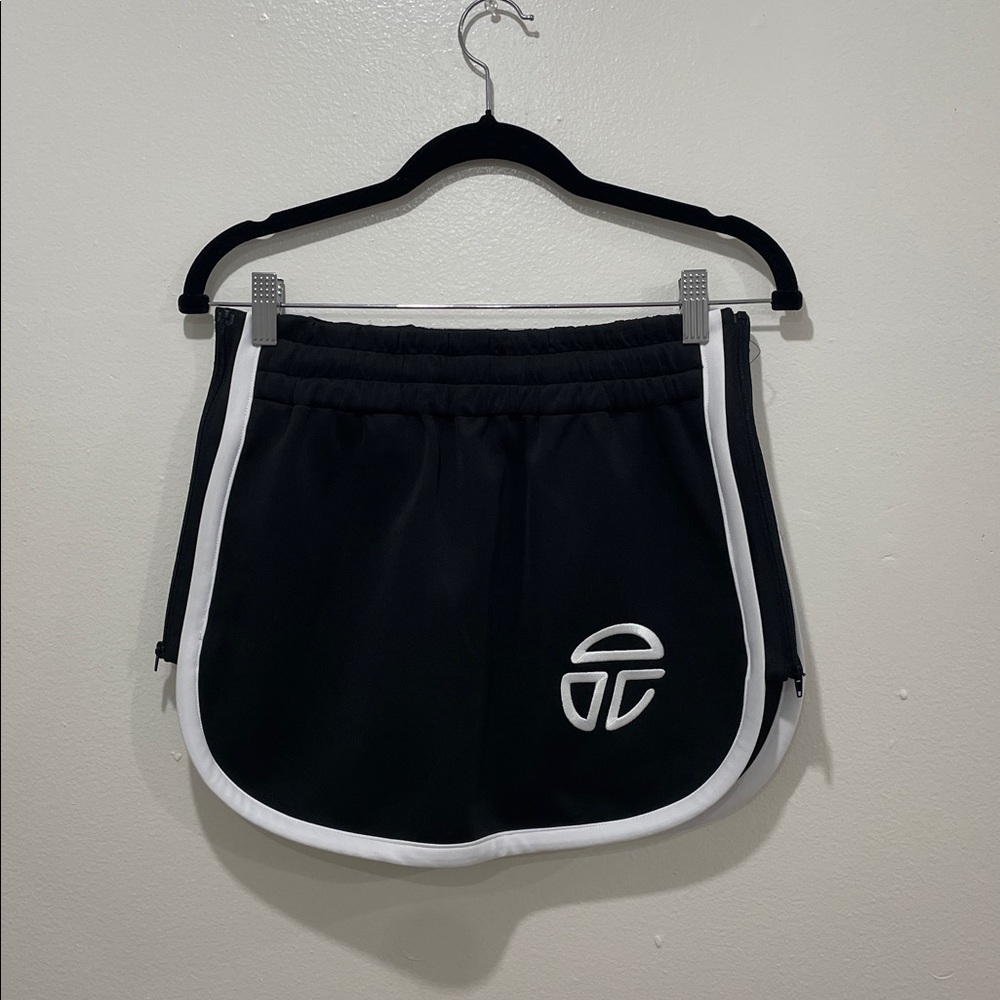 Telfar Track Short Skirt Black